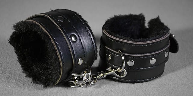 Kinky black handcuffs