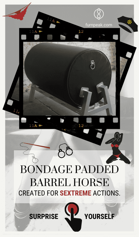 Bondage Padded Barrel Black Horse