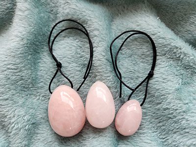 rose quartz yoni eggs set 3 different sizes