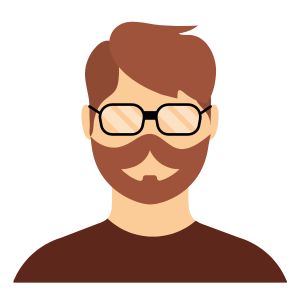 Bearded man with glasses