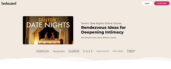 Tantric Date Nights Course beducated website
